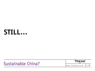 Sustainable China?