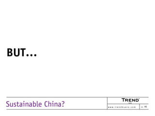 Sustainable China?
