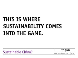 Sustainable China?