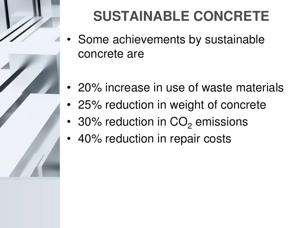 Sustainable concrete