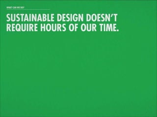 Sustainable Design