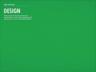 Sustainable Design