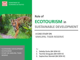 Role of Ecotourism in Sustainable Development | PPTX