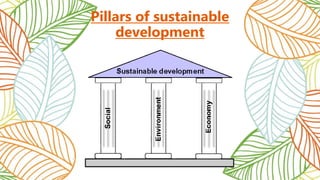 Pillars of sustainable
development
 