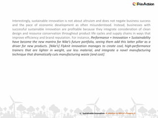 Sustainable Innovation A Solution To Africa S Poverty Ii Pdf