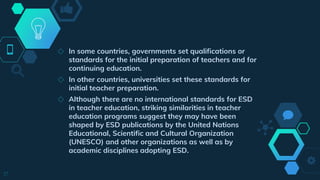 Teacher Education for Sustainable Development | PPTX