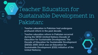 Teacher Education for Sustainable Development | PPTX