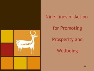 Nine Lines of Action  for Promoting Prosperity and Wellbeing 