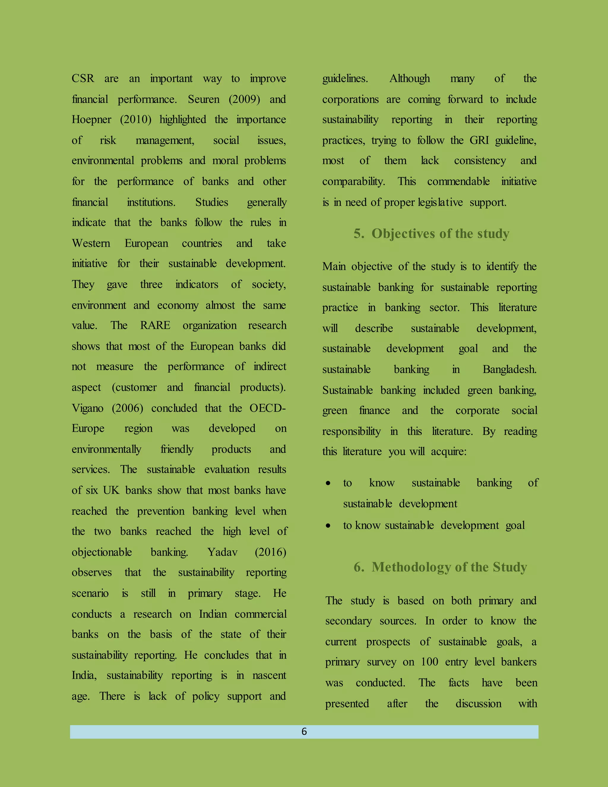 Sustainable development and role of the banking industry in bangladesh ...