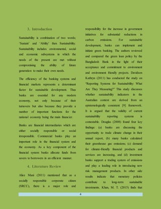 Sustainable development and role of the banking industry in bangladesh ...