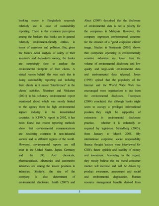 Sustainable development and role of the banking industry in bangladesh ...