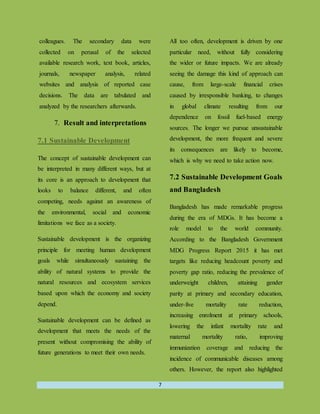 Sustainable development and role of the banking industry in bangladesh ...