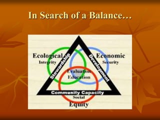 In Search of a Balance…