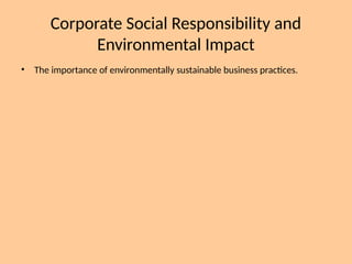 Sustainable Development Goals and Corporate Social Responsibility | PPTX