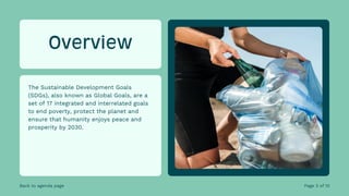Sustainable Development Goals Sustainability Presentation in Green Blue ...