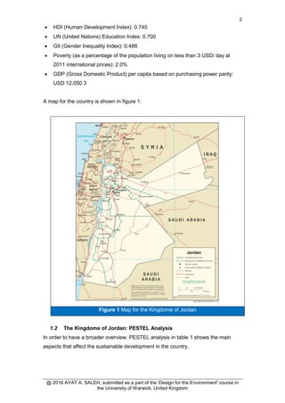 Sustainable Development in Jordan: A Case Study | PDF