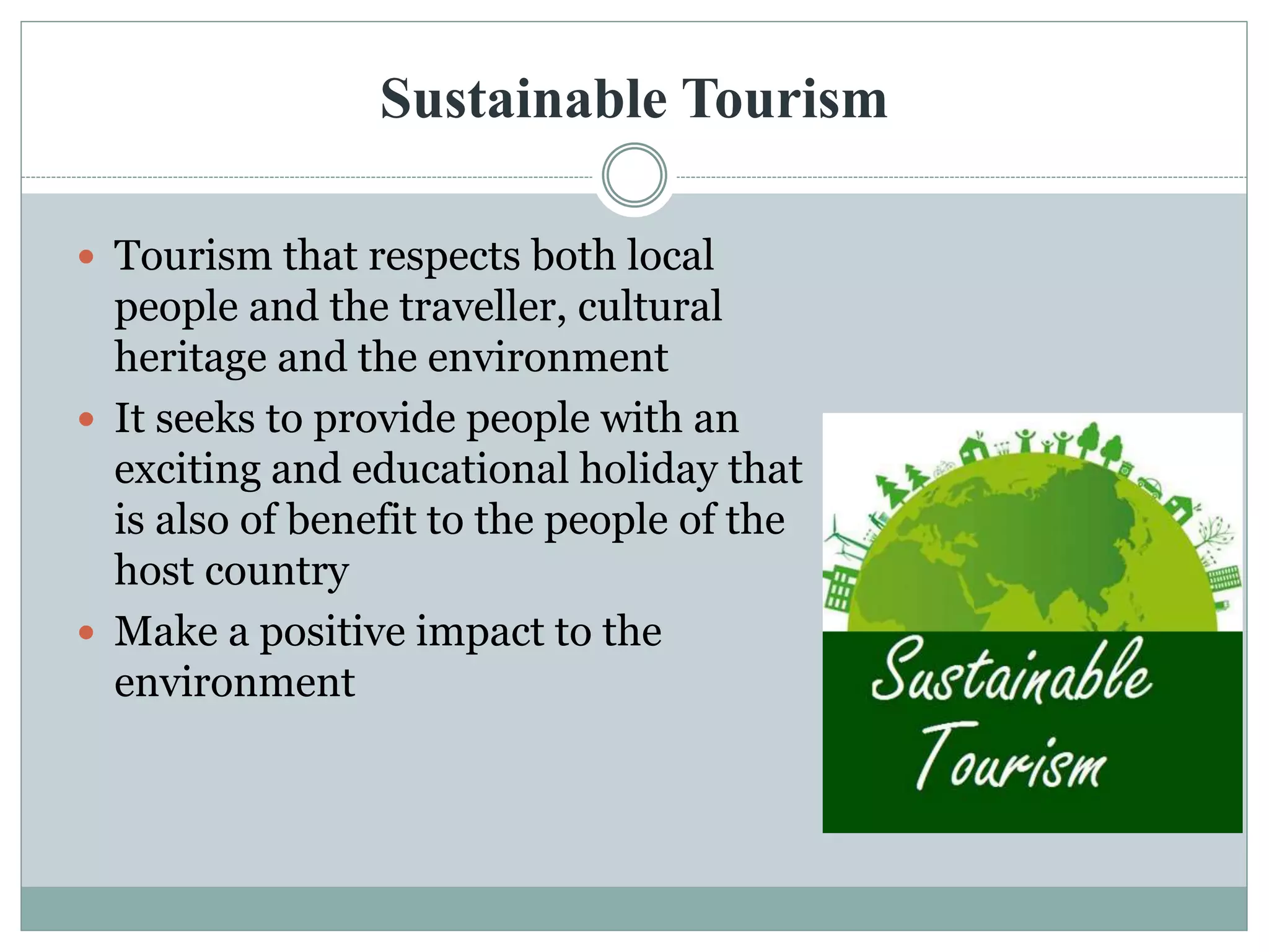 Sustainable Development in Tourism and Hospitality Industry | PPTX