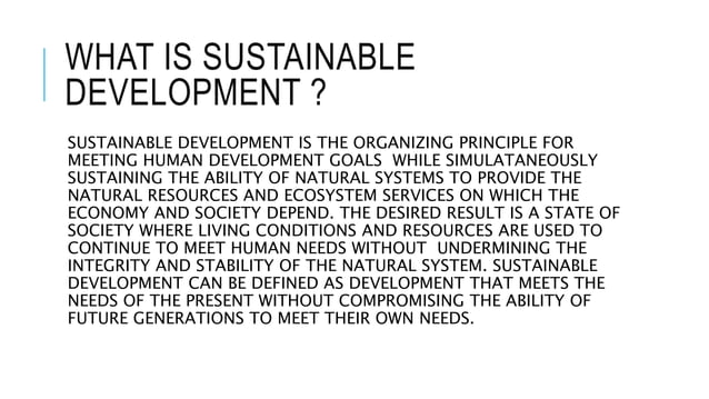 SUSTAINABLE DEVELOPMENT PPT FILE.pptx | Environment | Science