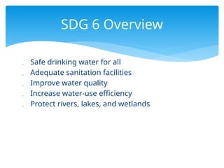 Achieving Sustainable Development Goal 6: Clean Water and Sanitation ...