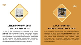 Sustainable Dust Control Solutions for Environmentally Friendly ...