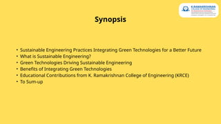 Sustainable Engineering Practices :Building a Greener Future | PPTX