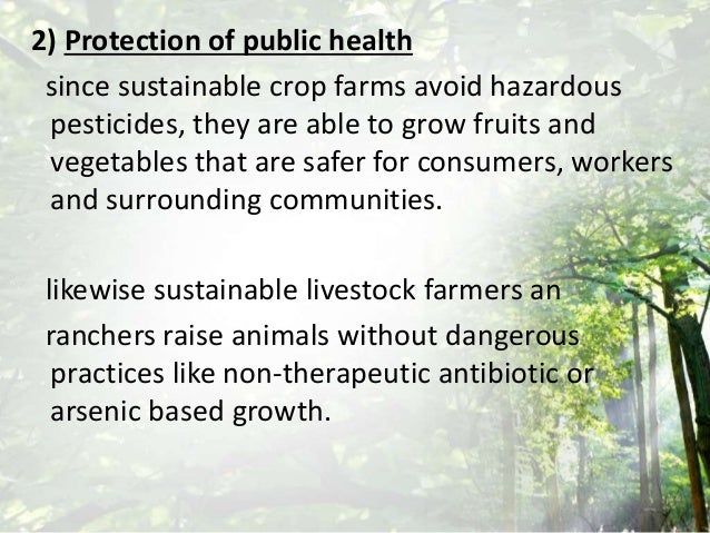 Sustainable farming and agriculture