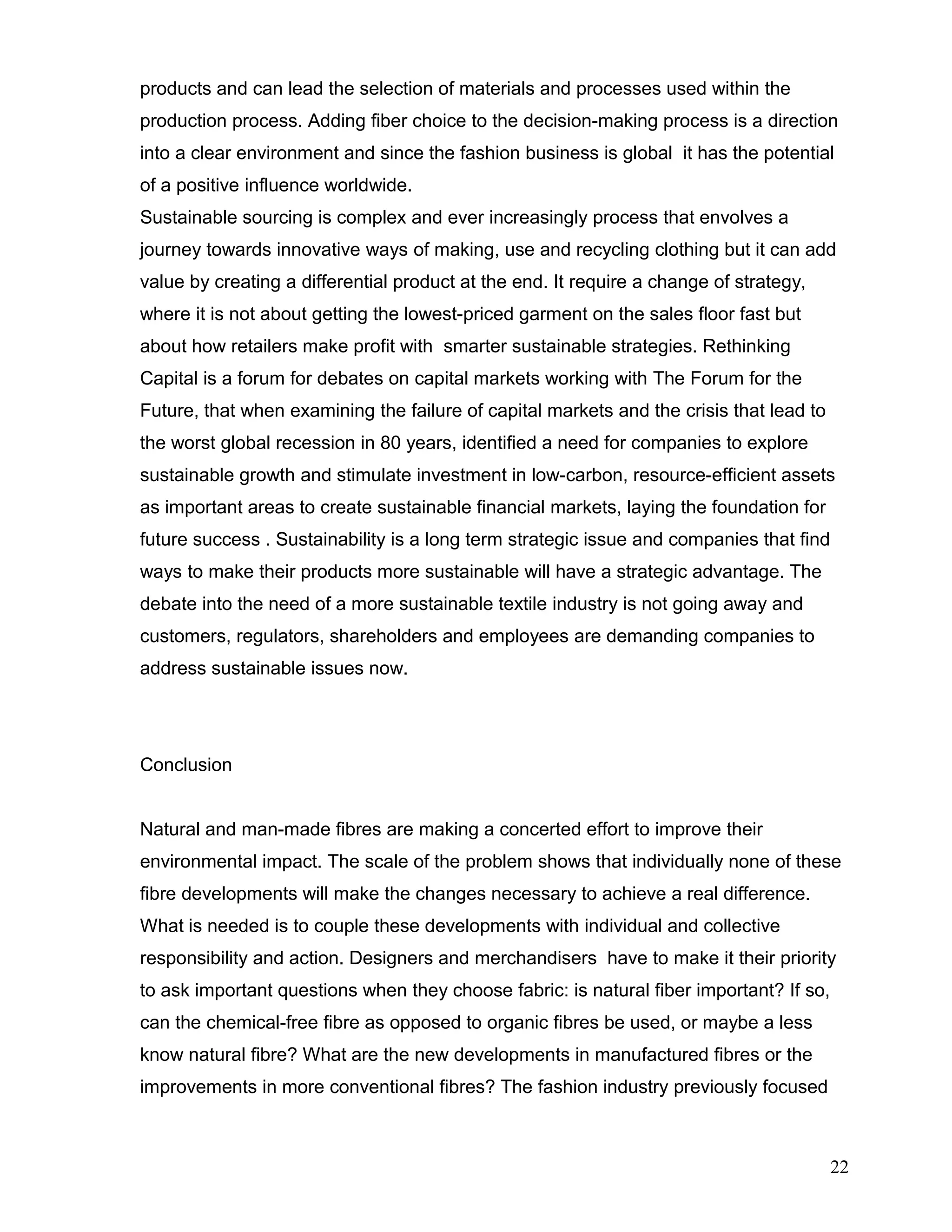 Sustainable fibers DOC