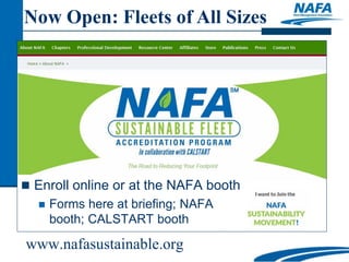 Sustainable fleet program becoming a leader - calstart - 4-15-15 | PDF