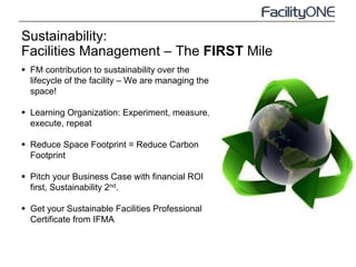 Overview to Sustainable Facility Management | PDF