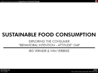 Sustainable foodconsumption