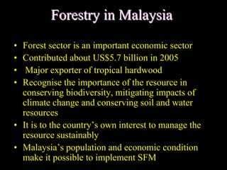 Sustainable forest management malaysia | PDF
