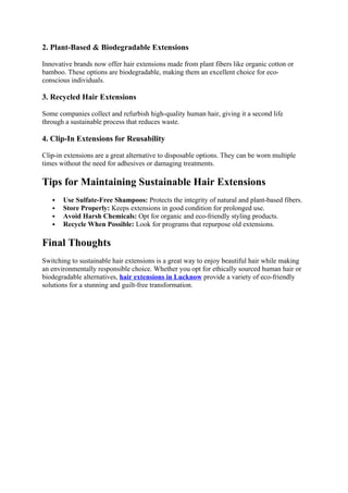 Close-up image of sustainable hair extensions made from banana fibers, highlighting the natural texture.