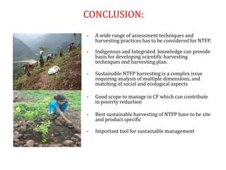 Sustainable harvesting of Non Timber Forest Product in Nepal | PPTX