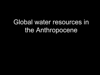 Sustainable Intensification of Agricultural Development:  The scientific support for a new paradigm