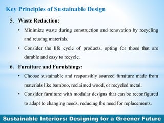 Sustainable Interiors: Designing for a Greener Future A journey towards ...