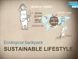Ecological backpack SUSTAINABLE LIFESTYLE v TEACHER’S PACKAGE 
