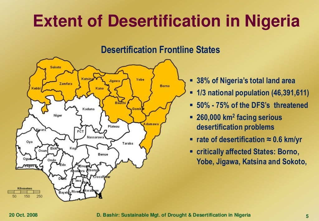 Sustainable management of drought and desertification in nigeria