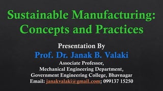 Sustainable Manufacturing | PDF