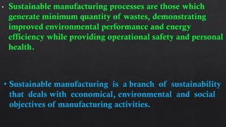 Sustainable Manufacturing | PDF
