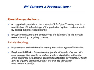 Sustainable manufacturing practices towards performance improvement ...
