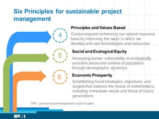 Sustainable project management and the transformational vision of our ...