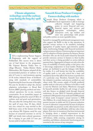 National Platform for Sustainable Soy 23
Climate adaptation
technology saved the soybean
crop during the long dry-spell
IG...