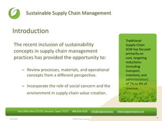 Sustainable Supply Chain Managment Presentation | PDF