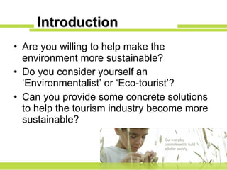 Sustainable tourism | PPT