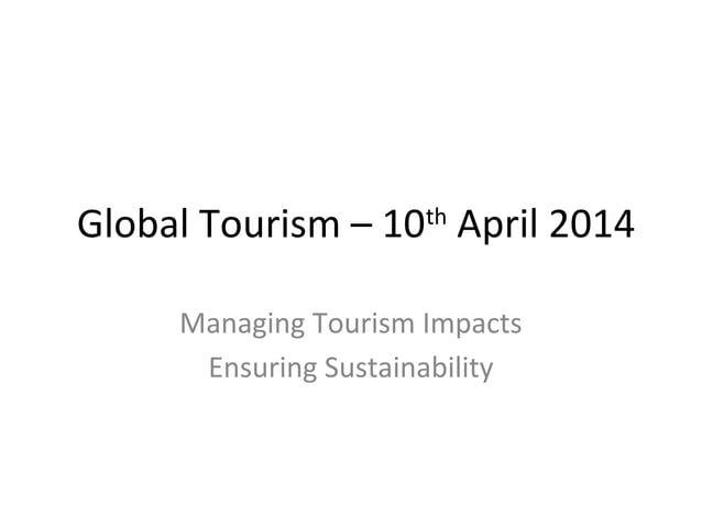 Sustainable Tourism PPT