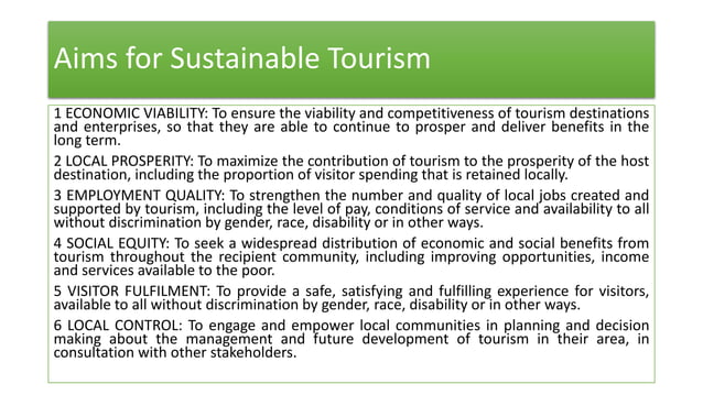 Sustainable Tourism PPT