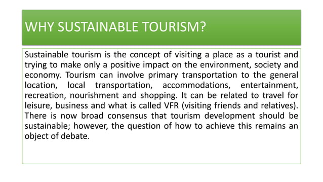 Sustainable Tourism PPT