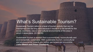 Sustainable tourism introduction to sustainable tourism | PPTX