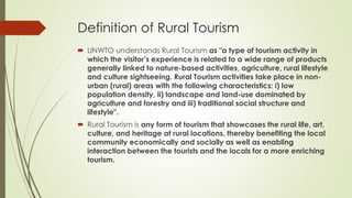 Exploring Sustainable Tourism Development in Rural Areas" | PDF