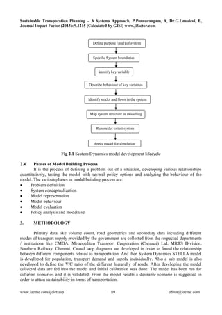 SUSTAINABLE TRANSPORATION PLANNING – A SYSTEMS APPROACH | PDF
